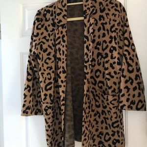 J. Crew leopard sweater blazer size XS